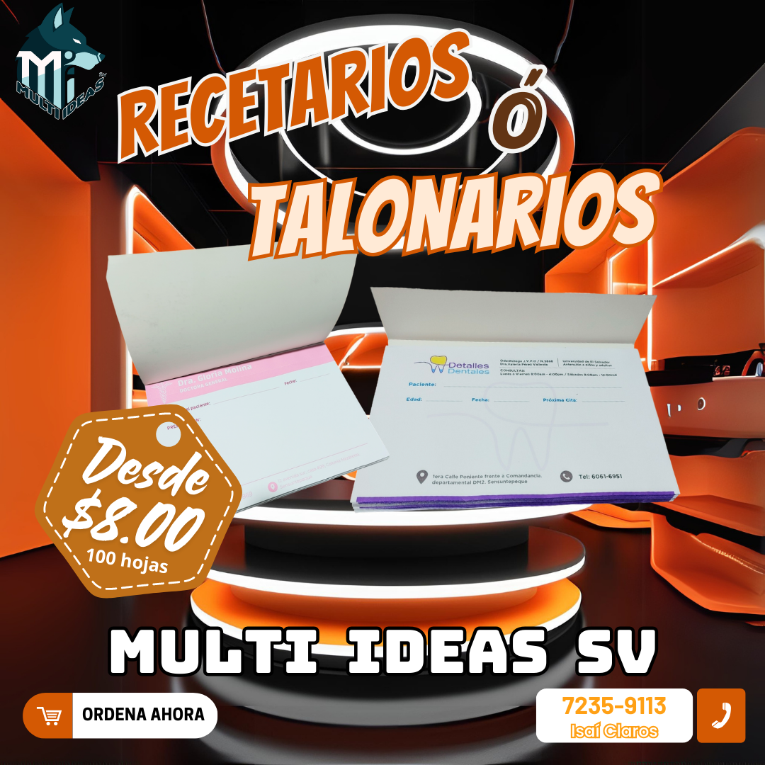 Recetarios o Talonarios